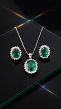 Midnight Royal Halo Jewelry Set