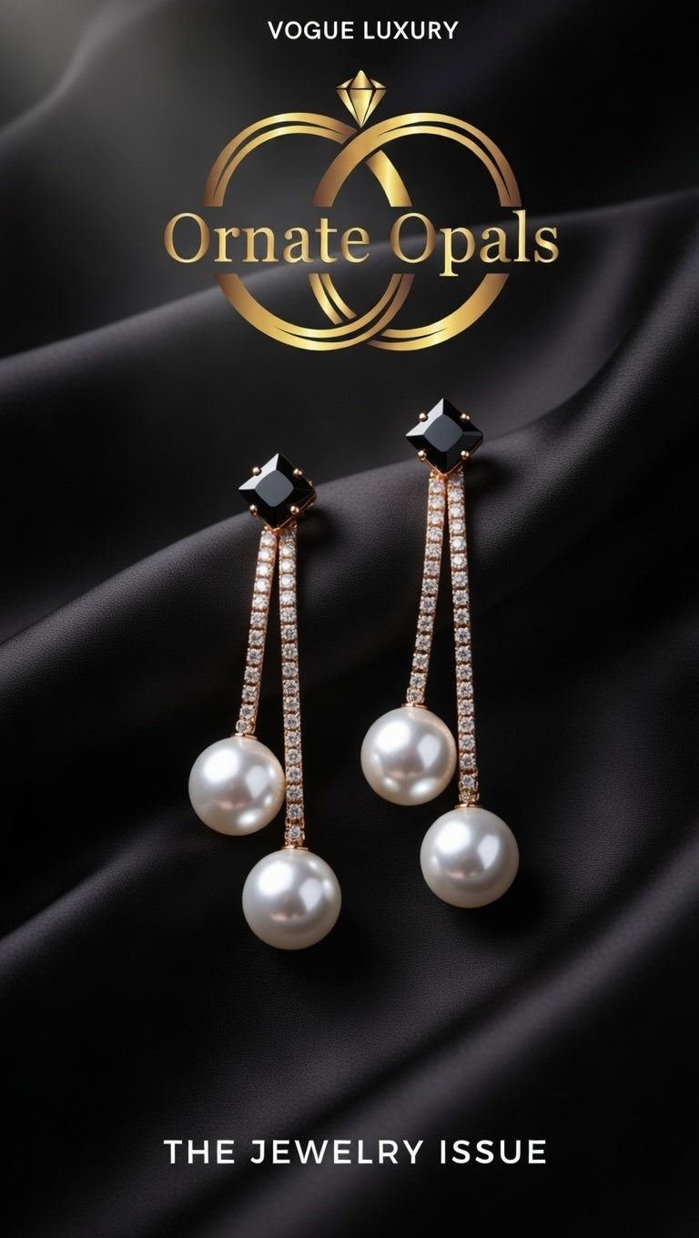 Regal Pearl Drop Earrings