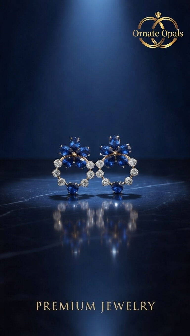Royal Blossom Crystal Earrings
