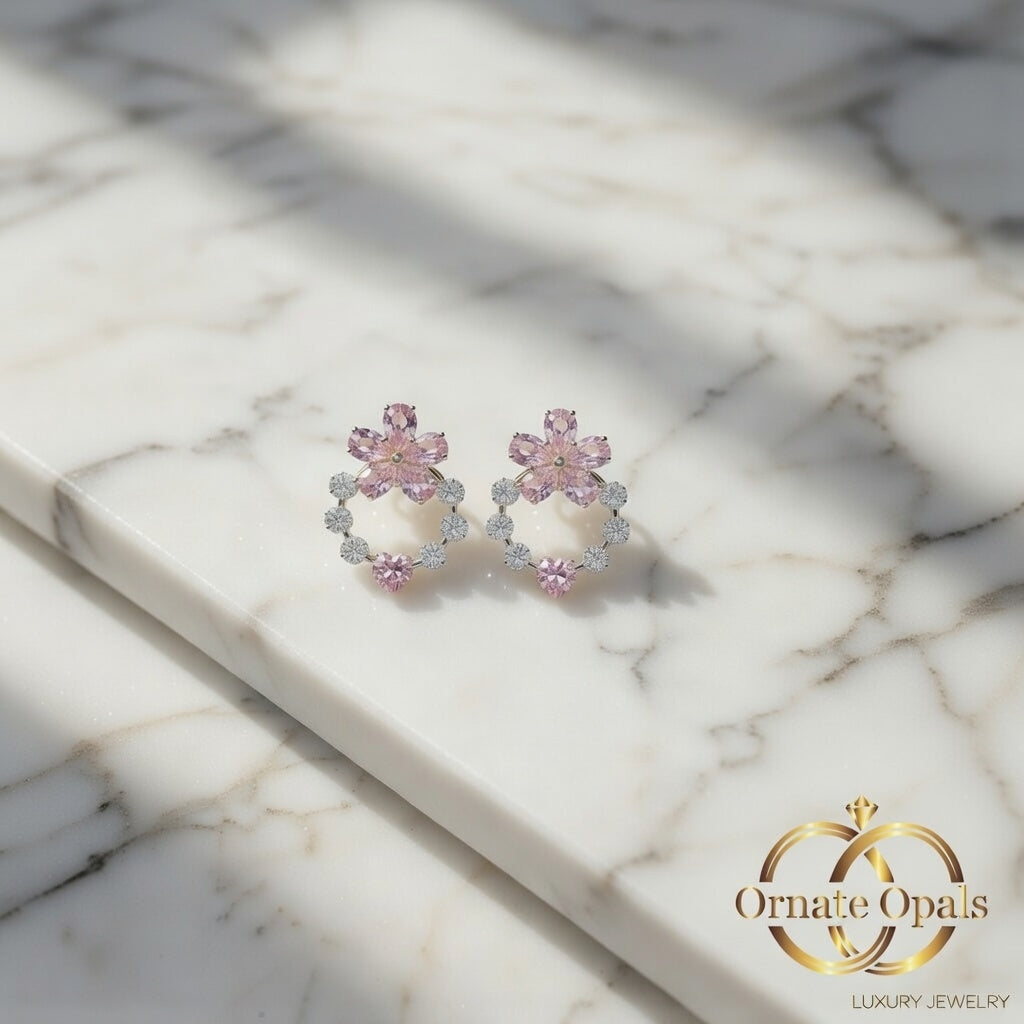 Royal Blossom Crystal Earrings