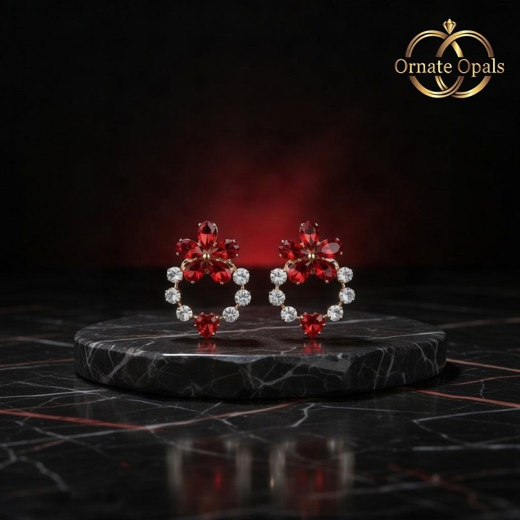 Royal Blossom Crystal Earrings