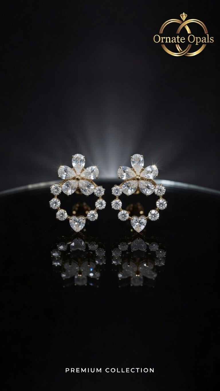 Royal Blossom Crystal Earrings