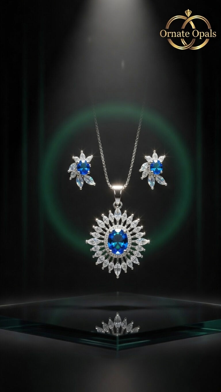 Royal Blossom Halo Jewelry Set