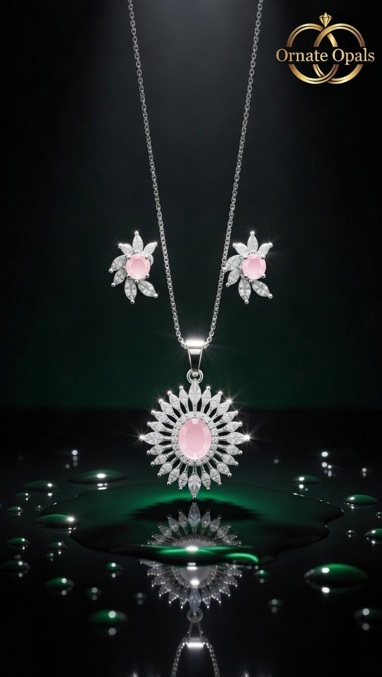 Royal Blossom Halo Jewelry Set