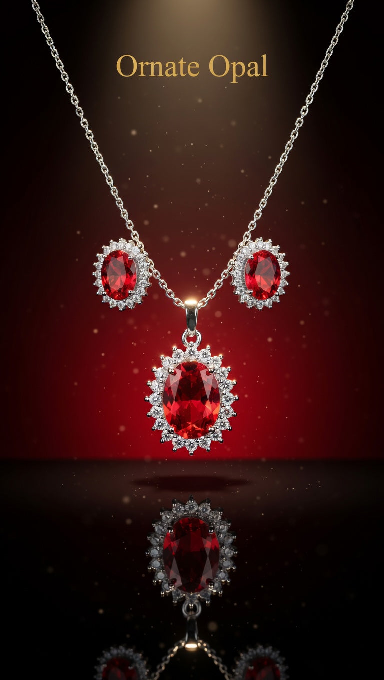 Midnight Royal Halo Jewelry Set