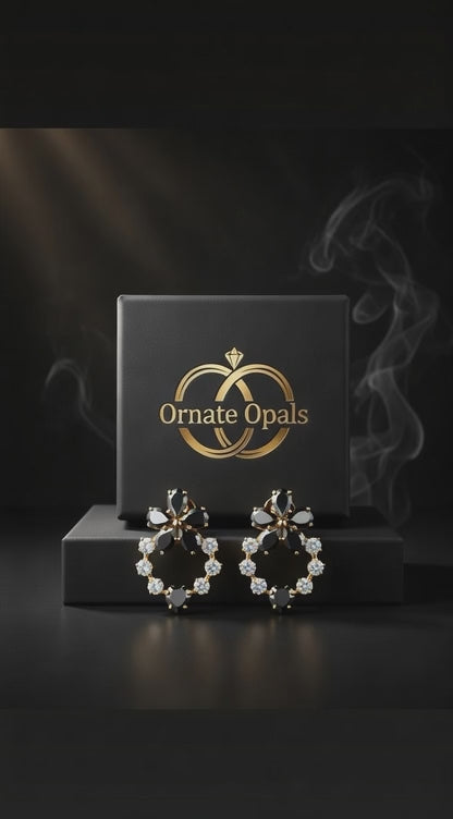 Royal Blossom Crystal Earrings