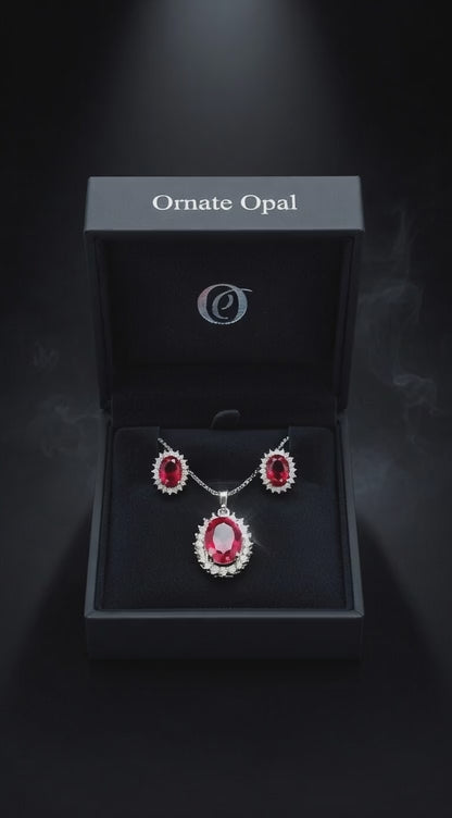 Midnight Royal Halo Jewelry Set